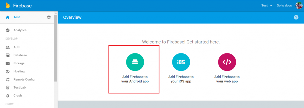 Add Firebase